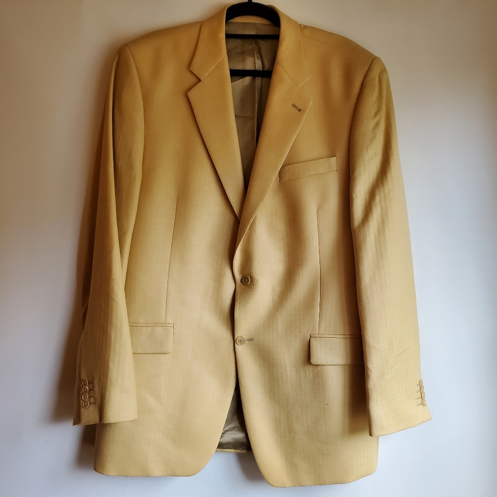 PEERLESS COUTURE INTERNATIONAL BLAZER LIGHT GOLD EXCLUSIVE FOR KOSITCHEK'S SZ44L